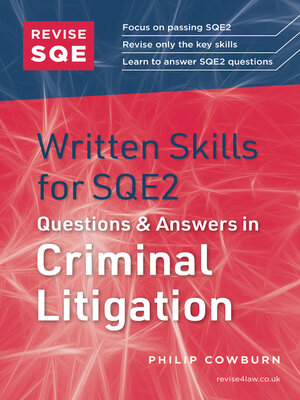 cover image of Revise SQE Written Skills for SQE2